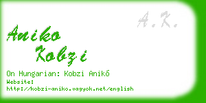 aniko kobzi business card